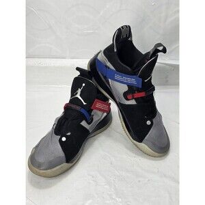 Nike Air Jordan XXXIII Mens Size 11.5 Metallic Silver Black Blue AQ8830-005